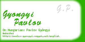 gyongyi pavlov business card