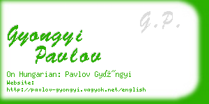 gyongyi pavlov business card